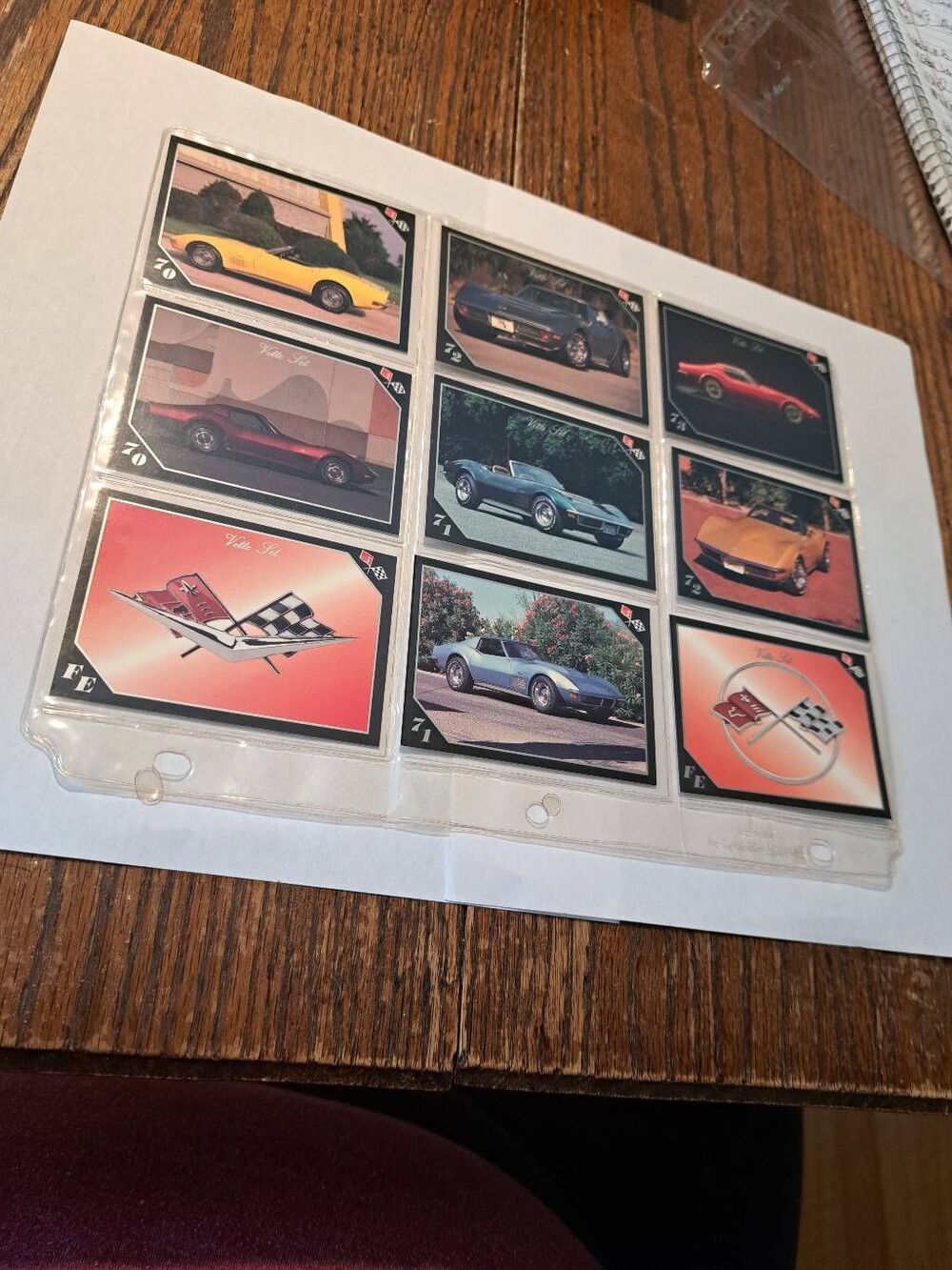 Vintage 1991 Collect A Card Vet Set Corvette Trading Cards Lot 9 Chevrolet Cards